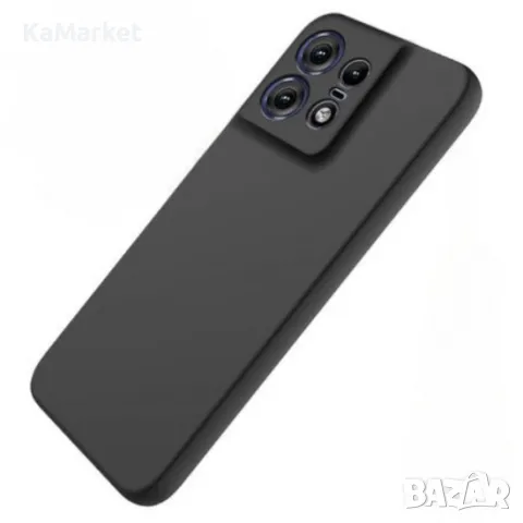 Силиконов кейс iPaky матиран, За Motorola Edge 50 Pro, Черен и Протектор, снимка 1 - Калъфи, кейсове - 47884400