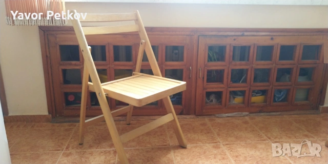 Сгъваем стол от масивно дърво , снимка 3 - Столове - 54171625