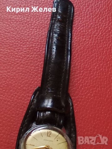 JUNGHANS SHOCKPROOF Стар НЕМСКИ РЯДЪК ВИНТИДЖ МЕХАНИЧЕН ЧАСОВНИК ЮНГХАНС РЕТРО КАИШКА Ест КОЖА 29335, снимка 9 - Антикварни и старинни предмети - 37399957