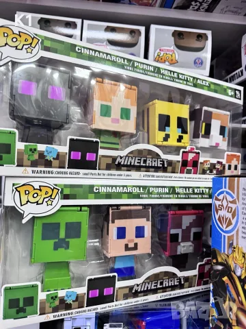 Funko Pop комплект 4 броя 2в1 трансформиращи се фигурки Майнкрафт, Minecraft фигури фънко поп