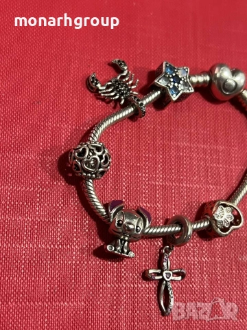 Сребърна гривна, снимка 2 - Гривни - 54307587