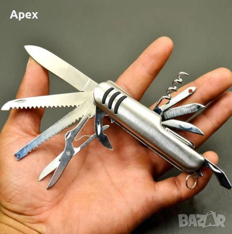 Мултифункционално Джобно Ножче 11 в 1.Ножка.Стоманен Компас.Компаси.Сгъваемо Ножче и Прецизен Компас, снимка 4 - Екипировка - 54016488