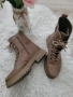 Бежови боти естествена кожа, снимка 2