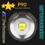 Високопроизводителен Нов P90 Super Light акумулаторен фенер прожектор за осветление за риболов излет, снимка 13