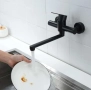 Въртящ се на 360° кухненски стенен кран , смесител с един лост, снимка 5