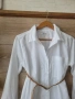 Бяла дълга риза памучна материя Размер М , снимка 3