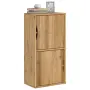 vidaXL Страничен шкаф ODDA 40x24x79 cm масивна дървесина бор, снимка 2