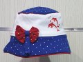 Нова детска шапка идиотка с Делфинчета и Панделка, от 3 до 10 години, снимка 3