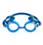 Детски силиконови очила за плуване, Динозавър, Син, 3-6 години., снимка 1