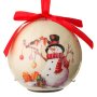 2 броя Сетеща Коледна топка Снежен човек с 6 LED светлини, 7.5см, снимка 2