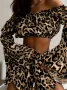 Дамски комплект леопардов принт две части, снимка 1