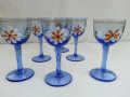 Чашки за ракия цветно синьо стъкло , снимка 6
