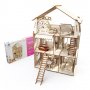 Дървен сглобяем комплект, Вила с мансарда, С мебели, 228 части (270153) , снимка 3