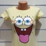 Нова дамска тениска с трансферен печат Спондж боб, снимка 3