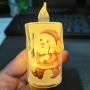 6231 Мини електронна свещ с коледна картинка и Led светлина, 8 см, снимка 2