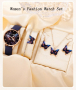 Комплект Дамски моден кварцов часовник+бижута,5 артикула