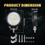 Комплект 2 LED офроуд фара RIGIDON 36 W, бяла и жълта светлина, снимка 6