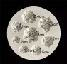8 рози роза цветя силиконов молд форма декорация торта фондан, снимка 3