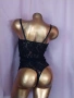Body XS/S Черно дантелено боди с отворено дъно , снимка 5