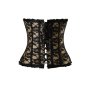 Дамски секси корсет в телесно и черно с дантела, снимка 3