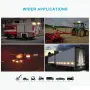 LED сигнална лампа маяк 12-24V оранжева 12 LED 2 броя, снимка 5