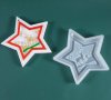 Дълбока Коледна звезда с елени силиконов молд форма фондан смола шоколад гипс украса сапун, снимка 1 - Форми - 32031021