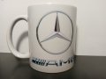 Бяла порцеланова чаша с логото на Мерцедес/Mercedes, снимка 3