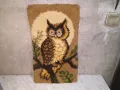 Jungans Wolle 5100 Aachen сова ново вълнено пано за стена ръчна изработка 49х29см , снимка 12