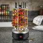 Електрическа скара за барбекю с 6 вертикални шиша – 1000W, автоматично въртене, без дим, снимка 3
