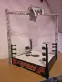 Ринг за играчки WWE Raw Mattel Wrestling Ring Spring Loaded Launcher 2012 кеч wrestling арена arena, снимка 3