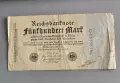 Райх банкнота - Германия - 500 марки | 1922г., снимка 1
