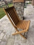 Дървен сет от градински мебели и 10 трапезни стола, снимка 2