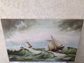 Картина "Буря в морето" - маслени бои на платно - 60/40см, снимка 5