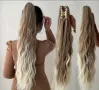 Удължение екстеншън за опашка от синтетична коса със захват шнола, снимка 9
