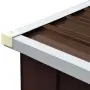 vidaXL Навес за дърва, поцинкована стомана, 330x84x152 см, кафяв, снимка 9