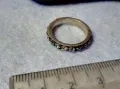 СТАР ПОСРЕБРЕН СКЪПОЦЕНЕН ПРЪСТЕН ХАЛКА от БЛАГОРОДНА СТОМАНА с ФАСЕТИРАНИ ЦИРКОНИ 48268, снимка 6