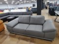 Сив кожен диван голяма двойка Calypso, снимка 7