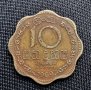 Монета. Шри Ланка. 10 цента . 1969 година., снимка 2