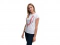 Нова дамска бяла тениска с трансферен печат Шевица, Етно мотив, България, снимка 17