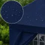 Просторна синя градинска шатра - стабилна конструкция и водоустойчива рамка, снимка 6
