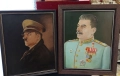 Стара картина портрет на фюрера и на Й.В.Сталин, снимка 1