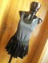Сиво-черна къса рокля с пайети М