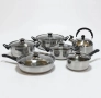 Комплект от 12 части за всяка кухня. 3бр тенджери, тиган, касерола и чайник и капаци, снимка 6