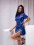 Елегантна дамска синя рокля , снимка 3