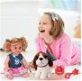 Кукла с плюшено куче и лекарски комплект музикална , снимка 3