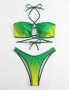 Дамски секси бански в зелено 💚🤩, снимка 1 - Бански костюми - 44471676
