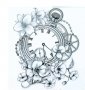 Ръчен часовник с цветя силиконов гумен печат украса бисквитки фондан Scrapbooking