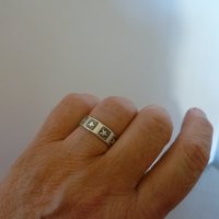  Отворен сребърен пръстен - халка, снимка 4 - Пръстени - 36802130