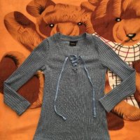 Блуза синя, снимка 6 - Блузи с дълъг ръкав и пуловери - 31537109