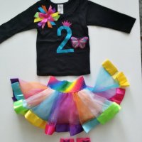 Комплект пола, блуза и чорапки за 2 годишно момиченце, снимка 2 - Бебешки блузки - 30135097